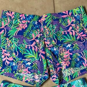 Lilly Pulitzer Blue and Pink Tropical Print Shorts